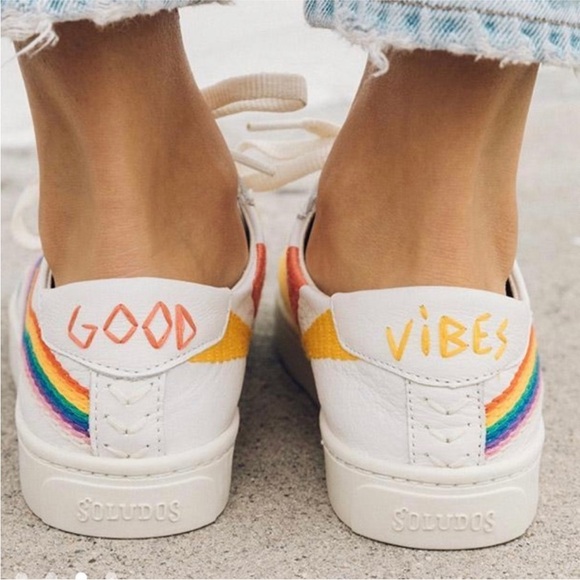 soludos good vibes lace up leather sneakers size 9 - Picture 5 of 12